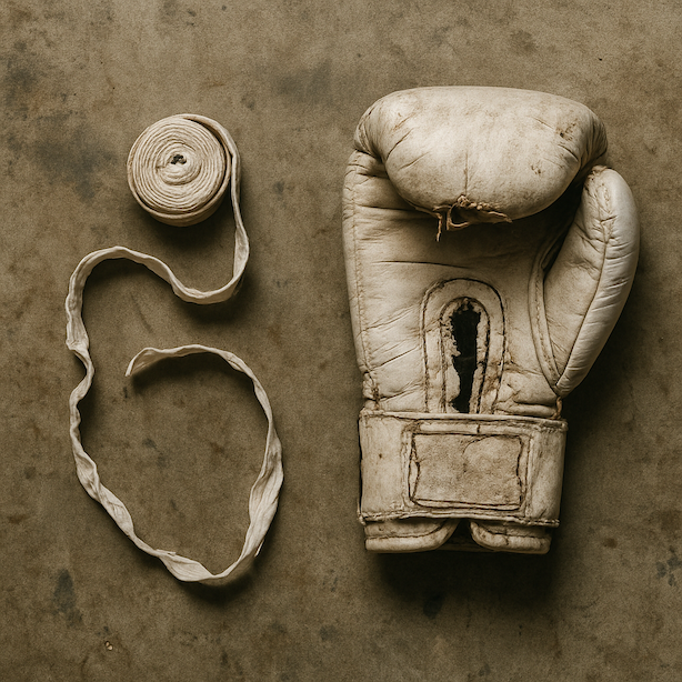 Worn out starter gloves showing signs of deterioration